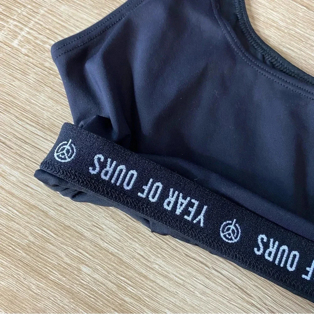 Year Of Ours Black Go To Cami Camisole Sports Bra Women's Size Small